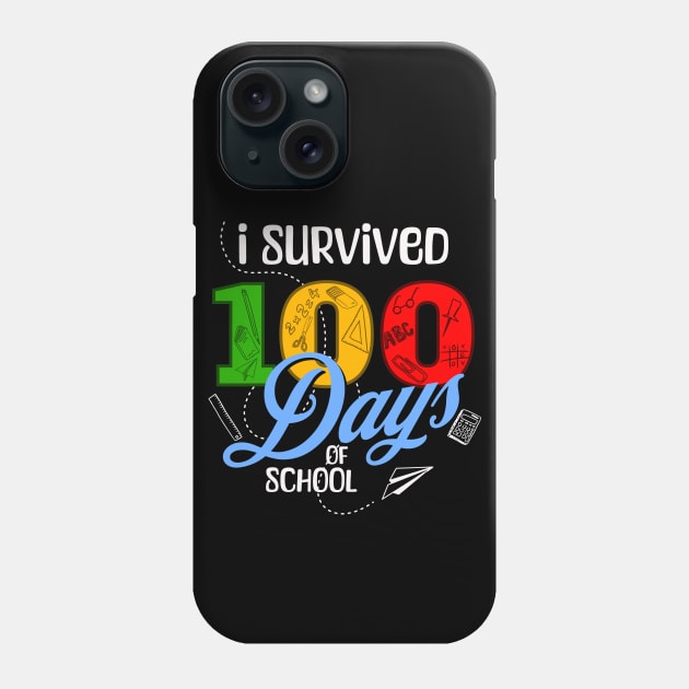 I Survived 100 Days of School Phone Case by Epic Splash Graphics