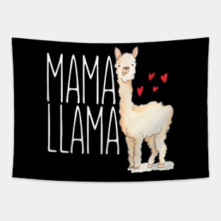 Mama Llama Hearts Matching Family Tribe Mom Tapestry