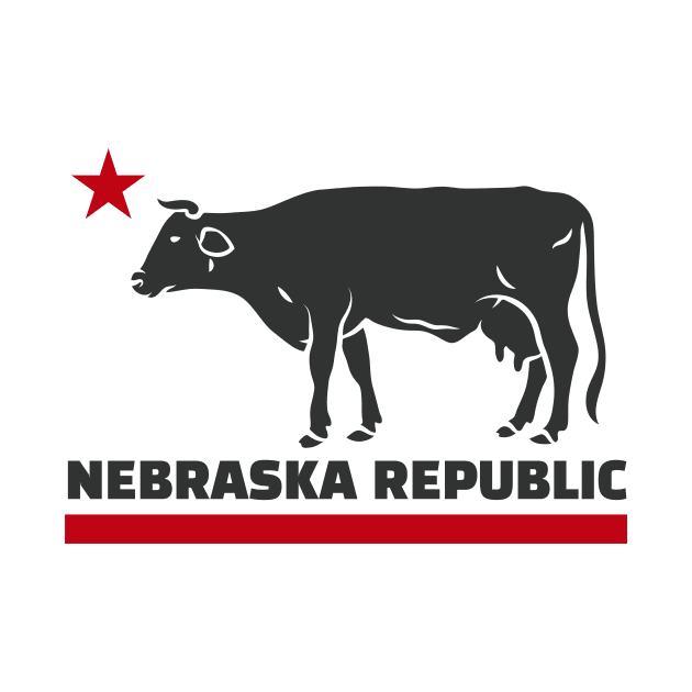 Funny Nebraska Republic // California State Flag Parody by SLAG_Creative