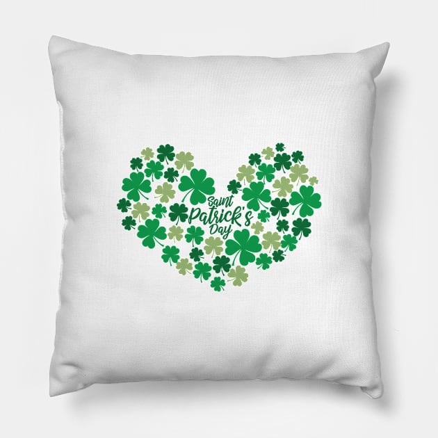 Saint Patricks day heart Pillow by wekdalipun