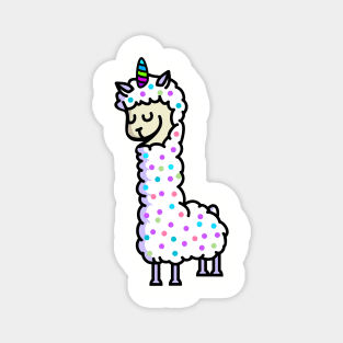 Cute llama unicorn Magnet