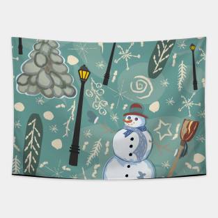 Snowman Tapestry