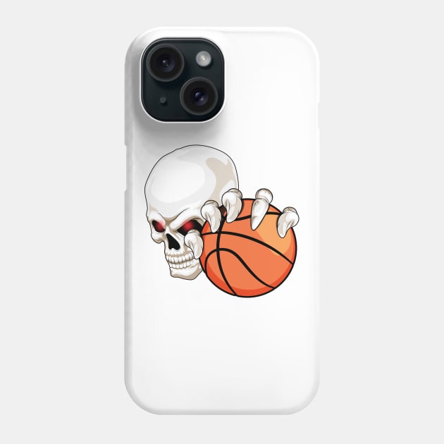 Skull Basketball player Basketball Phone Case by Markus Schnabel