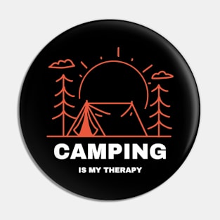 Camping is my therapy Pin