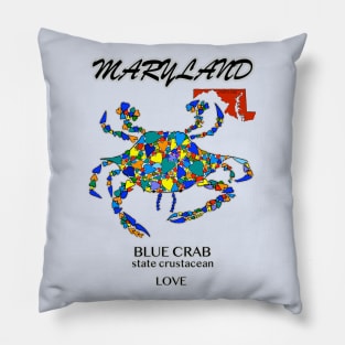 Maryland Blue Crab, Love in Blues Pillow