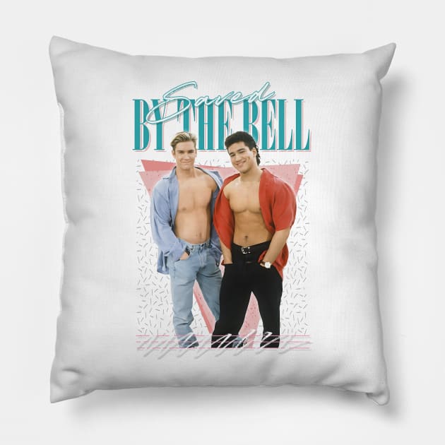 Saved By The Bell -  90s Styled Aesthetic Design Pillow by DankFutura