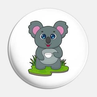 Koala with Coffee cup Pin