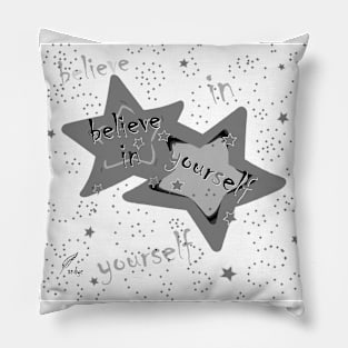 STARS BELIEVE GREY Pillow