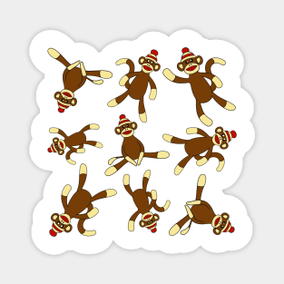 Sock Monkey All Over Print Magnet