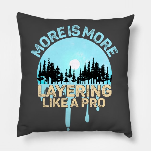 Wintertime Wardrobe with Layering Like Warm Is Warming Funny Pillow by alcoshirts