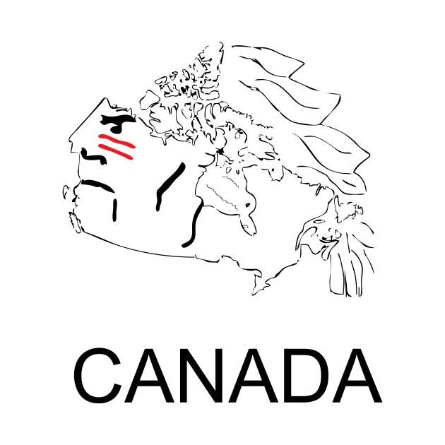 Discover A funny map of Canada - Canada - T-Shirt