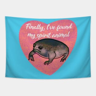 Black Desert Rain Frog Finally, I have found my spirit animal Love Heart Tapestry