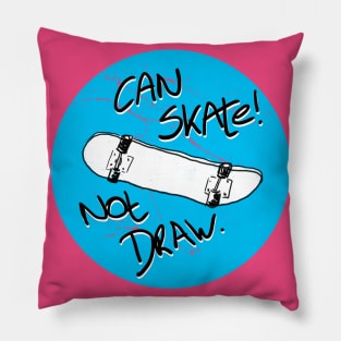 Can skate - not draw dot#1 Pillow