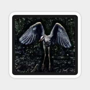 GREY BLUE WILD ART Magnet