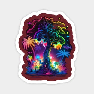 Colorful palm tree Magnet