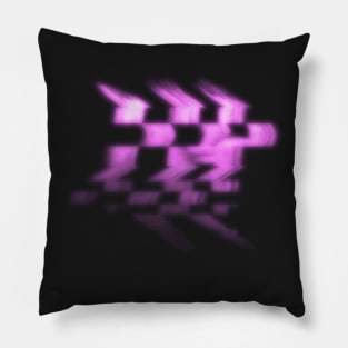 Glitched Light Streak Pillow