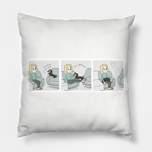 Dachshund Leg Bridge! - Sausage Prince Comics Pillow