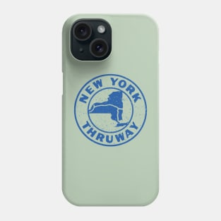 New York State Thruway Vintage 1960 Logo Blue Transparent Distressed Phone Case