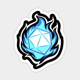 Flaming d20 V4 Magnet