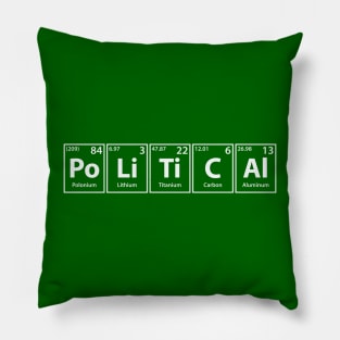 Political (Po-Li-Ti-C-Al) Periodic Elements Spelling Pillow