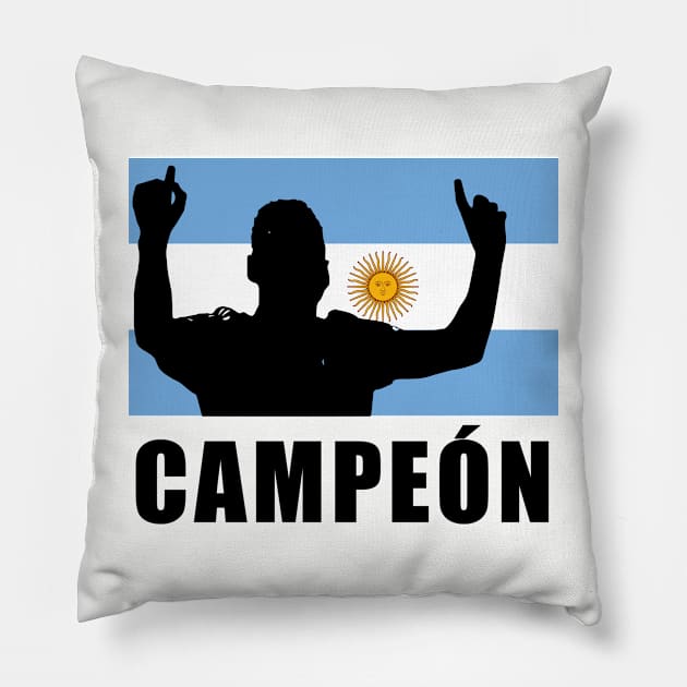 Argentina world cup win - campeon Pillow by NickiPostsStuff