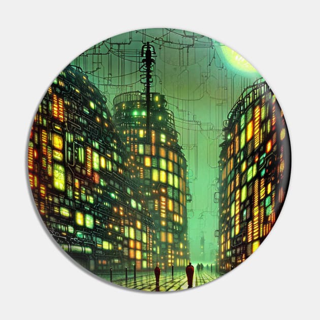 Abstract Cityscape Pin by Trip Tank