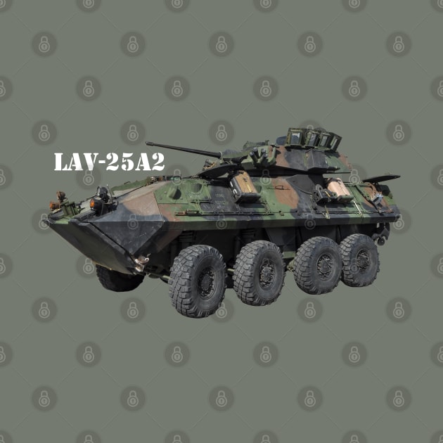 LAV-25A2 Wheeled Armored Vehicle-white text by Toadman's Tank Pictures Shop