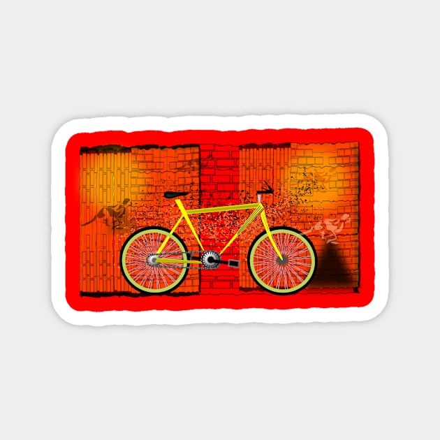 Cyclist Magnet by Zealjagan