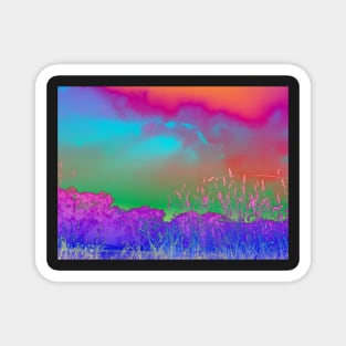 Bright rainbow landscape Magnet