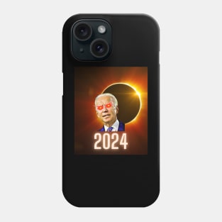 Dark Brandon Solar Joe Biden Funny 2024 Total Eclipse Phone Case