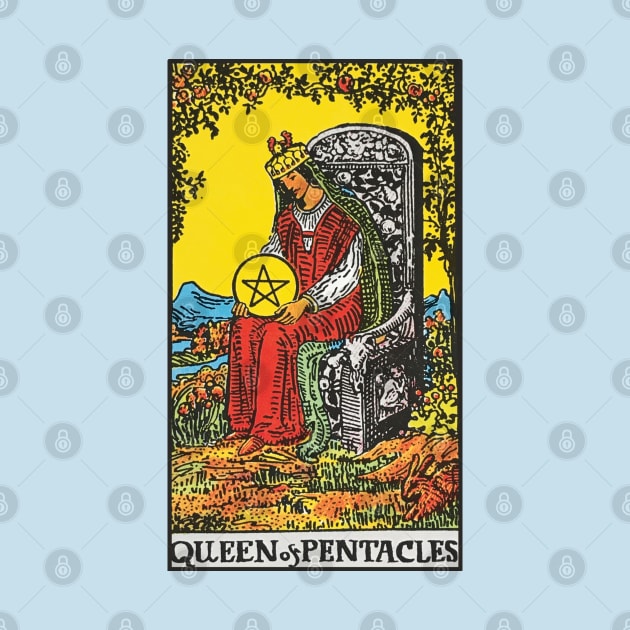 Queen of pentacles tarot by Nate's World of Tees