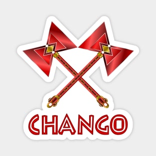 Chango Monogram w Dual Thunder Axe Magnet