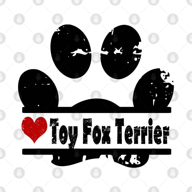 Toy Fox Terrier dog paw print by artsytee