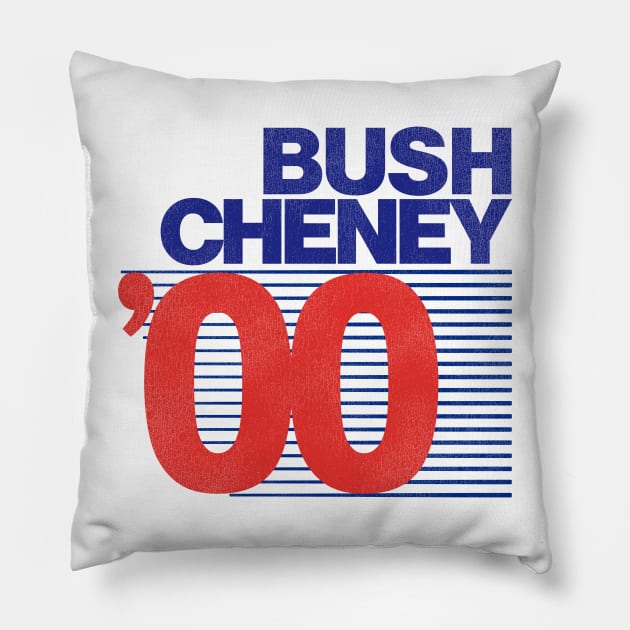 BUSH CHENEY '00 Pillow by darklordpug