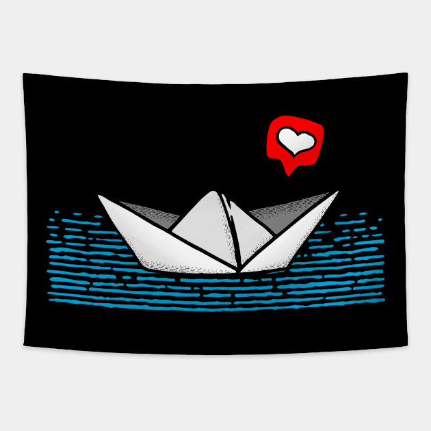 The little illusion boat Tapestry by CherryDoodles