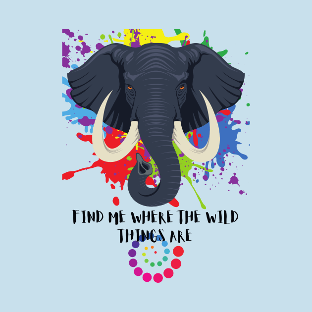 COLORFUL ELEPHANT by Katebi Designs