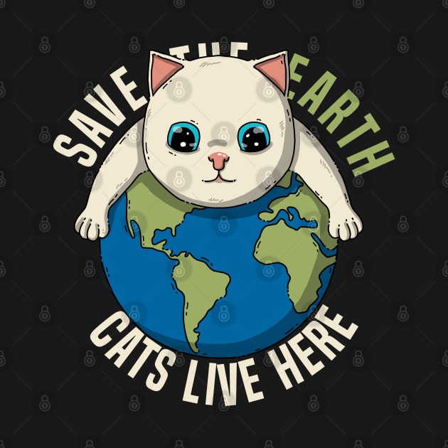 Save The Earth Cats Live Here by Japanese Neko