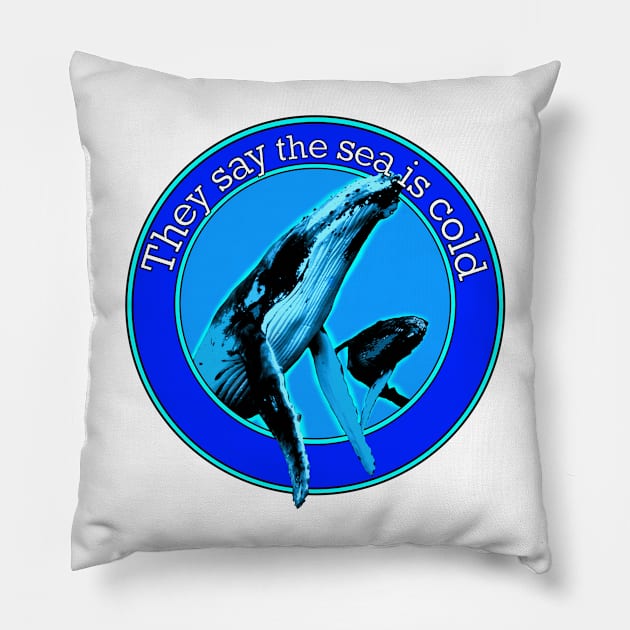 Whales Weep Not Pillow by Retro-Matic