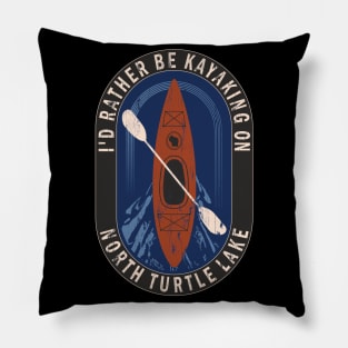 Id Rather Be Kayaking On North Turtle Lake in Wisconsin Pillow