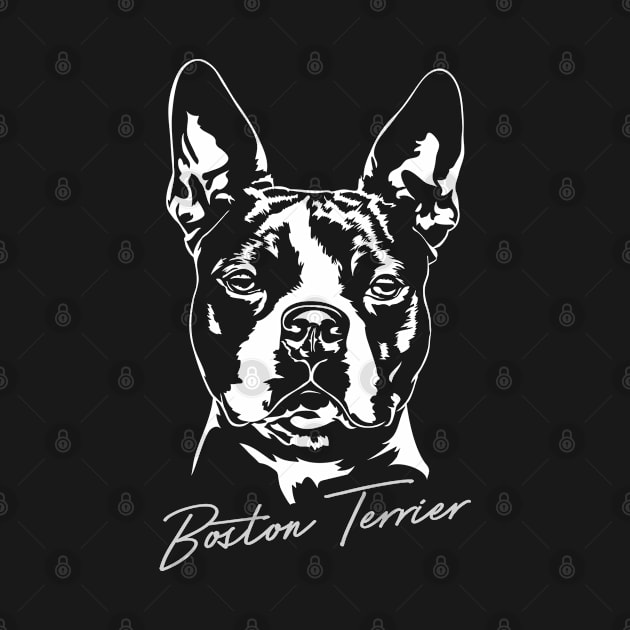 Boston Terrier Portrait dog lover by wilsigns