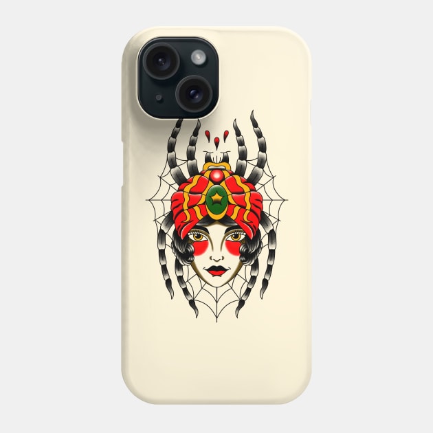 Classic Traditional Spider Woman Phone Case by Victor Gomes