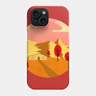 Landscape with a house Phone Case