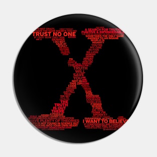 X-Files Wisdom Red Pin