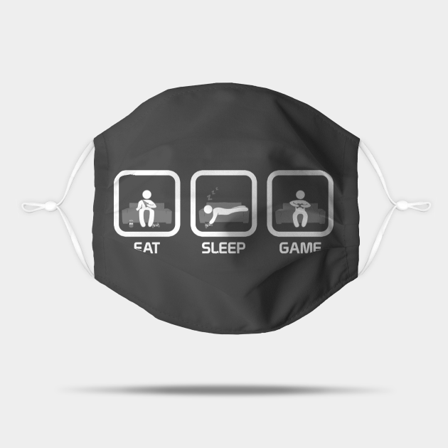Eat, Sleep, Game (Console) Gamer Mask TeePublic