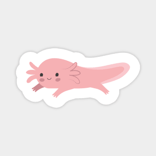 Pink Axolotl Magnet