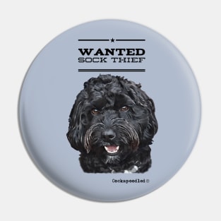 Cockapoo / Doodle Dog Sock Thief Pin