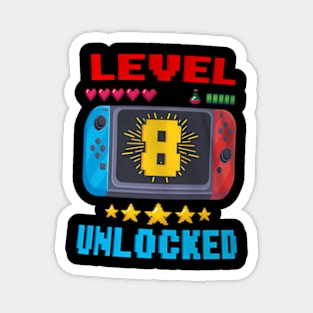 8th Birthday Level 8 Video Birthday Magnet