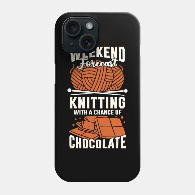 Knitting Knitter Chocolate Lover Gift Phone Case by Dolde08