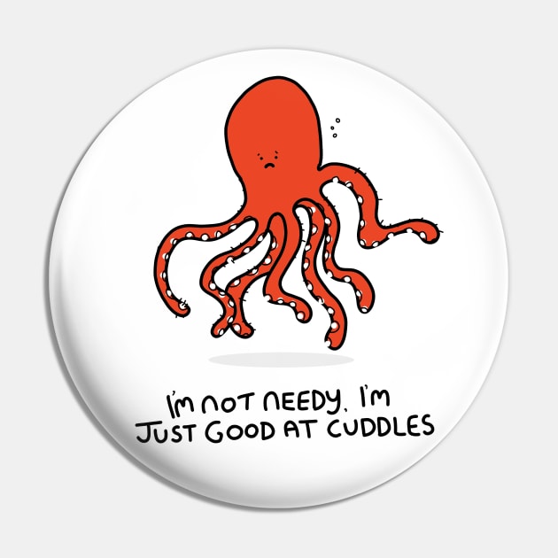 Grumpy Octopus Pin by grumpyanimals