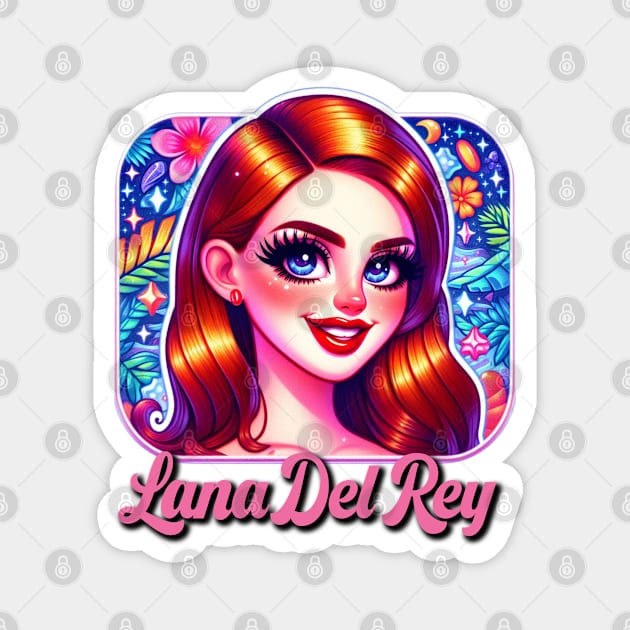 Lana Del Rey - Lisa Frank inspired Magnet by Tiger Mountain Design Co.